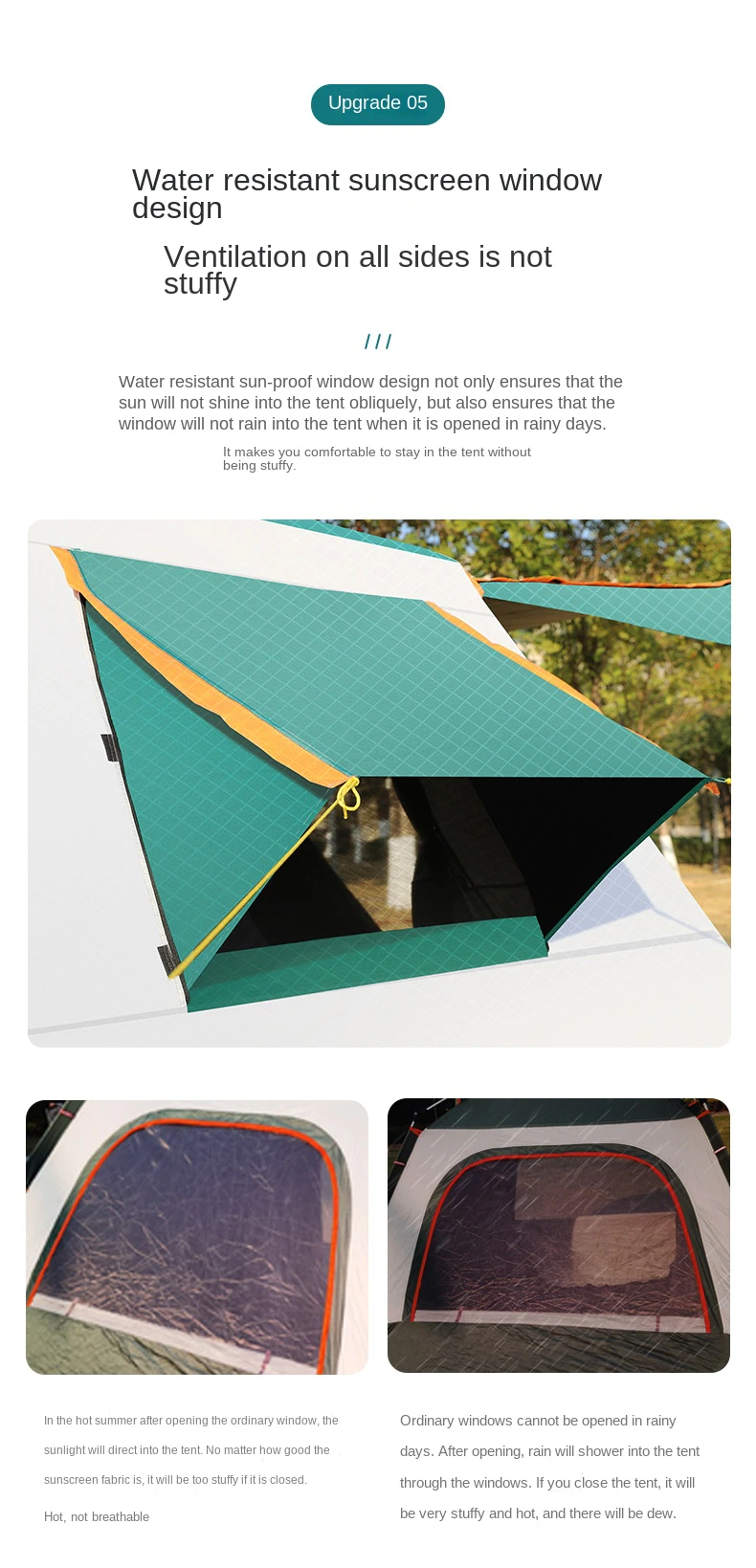 Cheap Goat Tents Automatic Aluminum Rod Portable Uv protection Camping Camping Outdoor Thickened Rainproof Tent Dropshipping   